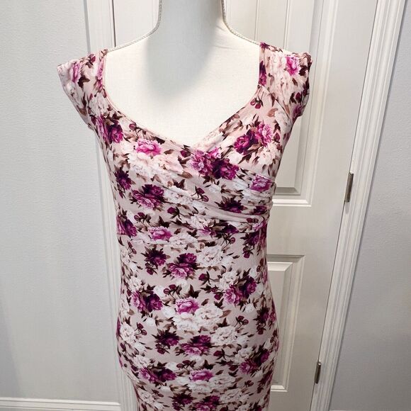 Sew Trendy Maternity Photography Gown Mermaid Zoie Dress Maxi Stretchy Floral - Picture 6 of 15